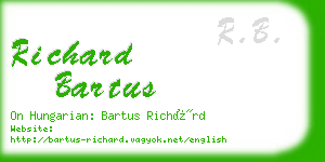 richard bartus business card